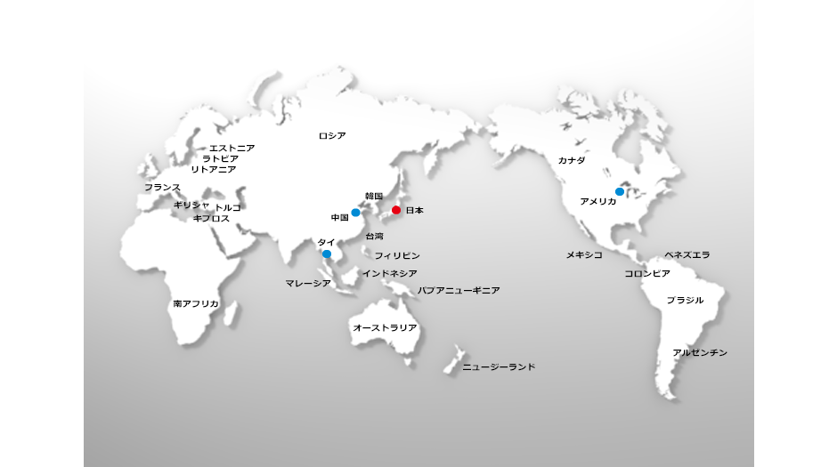 海外代理店地図