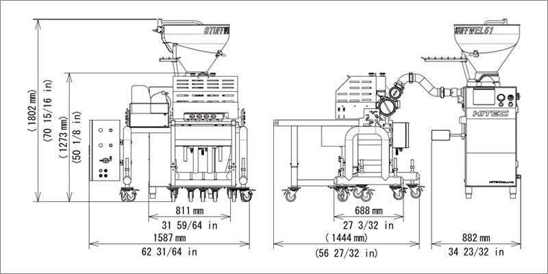 Layout of FLOW DIVIDER + BALL FORMING CUTTER